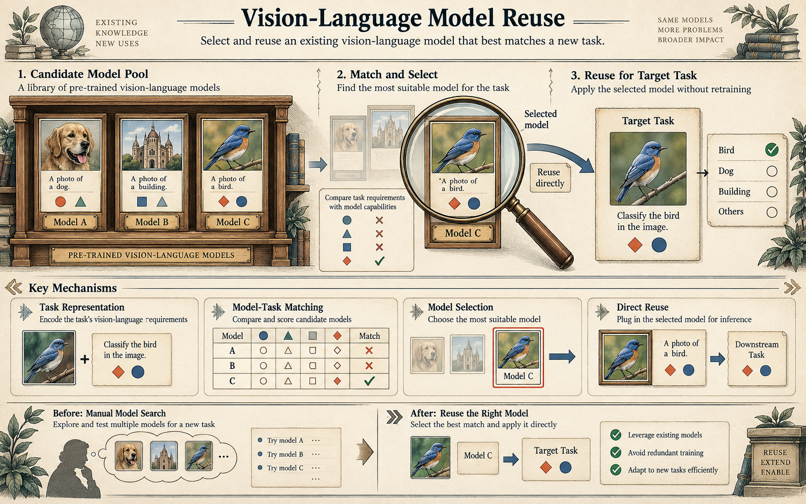 Pre-Trained Vision-Language Model Selection and Reuse for Downstream Tasks.
