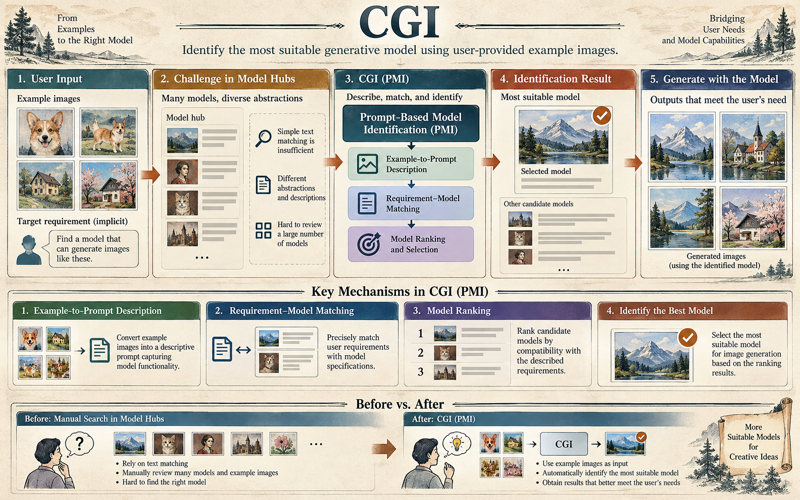 CGI: Identifying Conditional Generative Models with Example Images.